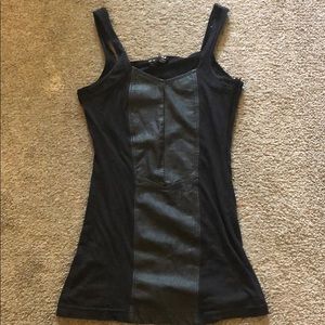 Urban Outfitters Black Body Con Leather Detail